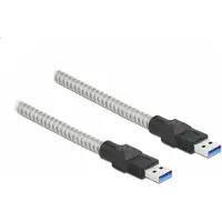 DeLOCK Câble USB 3.2 Gen 1 Type-A mâle vers Type-A mâle avec gaine métallique 1 m, 1 m, USB A, USB A, USB 3.2 Gen 1 (3.1 Gen 1), 5 Gbit/s, Argent