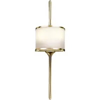Kichler Elstead Mona LED Applique murale G9 double 56cm Laiton poli IP44