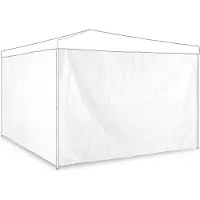 Relaxdays Paroi Latérale Tonnelle, Lot De 2, Panneau Pour Pavillon 3x2 M, Imperméable, Sans Fenêtres, Plastique, Blanc -