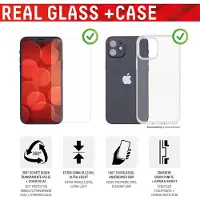 Displex Real Glass, 2D Panzerglas + Handyhülle (1 pcs, Apple iPhone 14), Téléphone portable : film de protection, Transparent