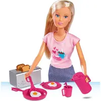 Simba La poupée Steffi sert le petit déjeuner