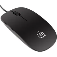 Manhattan 177658 Mouse, Silhoutte, optical USB 1000 dpi, schwarz