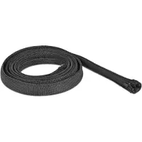 DeLOCK Gaine tressée avec fermeture éclair 2 m x 20 mm noire - Deloc