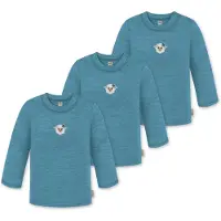 Normani T-Shirt 'Taupo' bleu chiné / blanc