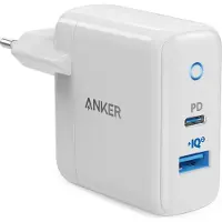 Anker , Powerport PD chargeur secteur USB-C 18W et USB-A 15 W / puissance totale 33W., Blanc