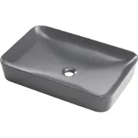 Loge Ceramic Countertop Washbasin 60x40 Cm Argenté