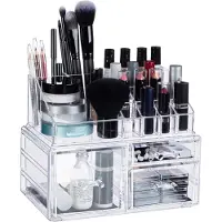 Relaxdays Organiseur à Maquillage avec 3 Tiroirs