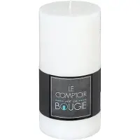 Atmosphera Bougie Ronde Rustique Blanc H 14 cm