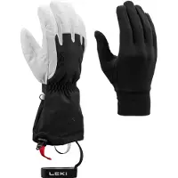 LEKI - Gants de ski en GORE-TEX et en PrimaLoft&reg; - Guide X-Treme GTX Black White pour Homme en Cuir - Taille 7 - Blanc
