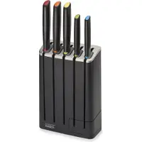 Joseph Joseph Elevate Slimblock couteau Ensemble de 5 blocs à couteaux avec aiguiseur amovible - Multicolore