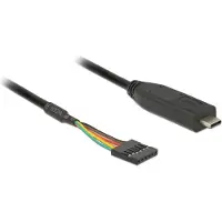 DeLOCK 63947, Noir, 2 m, USB 2.0 Type-C, 6 broches header pitch : 2.54 mm, Chine, 1 pc.