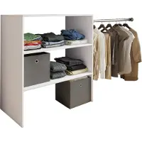 VCM Bois Penderie ouverte dressing Étagère de toit pentue Dacho ll Bois Penderie ouverte dressing Étagère de toit pentue Dacho ll