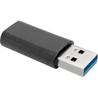 Eaton Tripp Lite Series USB 3.0 Adapter Converter USB-A to USB Type C M/F USB-C - Adaptateur USB - USB type A (M) pour USB-C (F) - USB 3.0 - 5 V - 900 mA - moulé - noir - pour P/N: U360-004-SLIM...