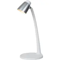 Lucide Lampe de bureau blanc argent spot LED 4.5W Ludo