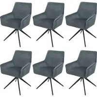 Mendler Chaise de salle à manger -L91 (lot de 6)
