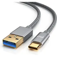 Primewire câble USB-C 3.1, USB type C vers type A, câble de données, câble de charge, gaine en nylon, bidirectionnel, blindé - 2m