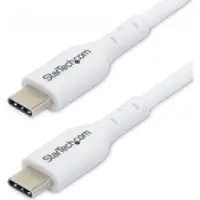 StarTech.com .com Câble de Charge USB-C de 3m, Charge et Synchronisation, 60W (3A) PD, Câble de Charge USB 2.0 pour Ordinateur Portable, Gaine TPE - Cordon de Charge USB C Blanc