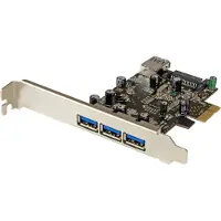 StarTech.com .com Carte contrôleur PCI Express à 4 ports USB 3.0 - 3 externes 1 interne - Adaptateur PCIe USB avec UASP