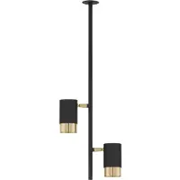 Lyora Plafonnier Pongo Double noir et or intégré