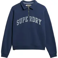 Superdry pour femme. W2012234A Athletic Essentials - Sweat à col roulé demi-zip marine (S), Casuel, Coton