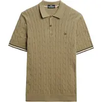 Superdry pour homme. M1110441A Polo vert texturé (XXL), Casuel, Coton, Manche courte