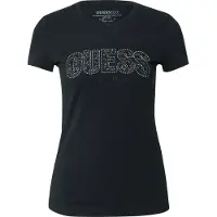 GUESS T-shirt noir / argent