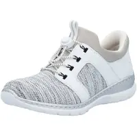 Rieker Slip on gris chiné / blanc