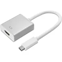Macleans Adaptateur USB type C // HDMI Câble convertisseur boîtier métallique mâle femelle Full HD