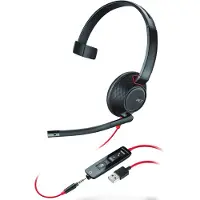 Poly Micro-casque USB-A - PLANTRONICS - BLACKWIRE 5210 - Mono - Noir - Télétravail