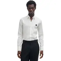 HUGO Ermo 10243670 07 Long Sleeve Shirt Blanc L Homme