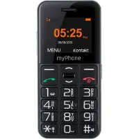 Myphone Halo Easy Black and silver mobile phone (1.77", 0.30 Mpx), Téléphone portable à touches, Noir, Argent