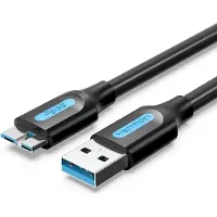 Vention COPBI USB 3.0 Cable/ USB Male - MicroUSB Male/ Up to 10W/ 5Gbps/ 3m/ Black