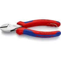 Knipex X-Cut avec anneau de fixation chromé, avec gaines multi-composants, avec anneau de fixation intégré pour l'accrochage d'une protection antichute 160 mm - 7305160TBK