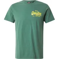 Superdry pour homme. M1012099A T-shirt brodé vert vintage (S), Casuel, Coton, Manche courte