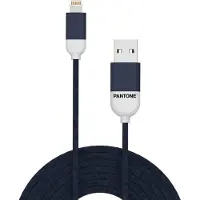 Pantone Câble USB-A vers Lightning 1,5 m Bleu