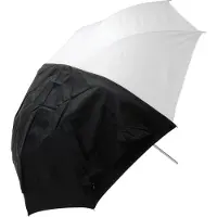 Westcott Parapluie pliant 152 cm / 60 pouces satiné blanc optique avec couvercle noir amovible