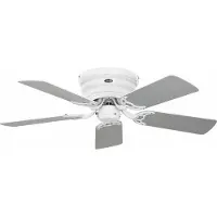 CasaFan Ventilateur de plafond, Classic Flat, 103 Cm, Ultra plat, silencieux, pales Blanches - gris clair et laqué blanc, CASAFAN