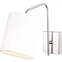 Opviq , applique murale en métal (nickel et blanc), 14 x 27 cm, hauteur 24 cm | Douille E27, max. 40 W | IP20, notice de montage incluse | Design élégant pour les hôtels et les intérieurs modernes.