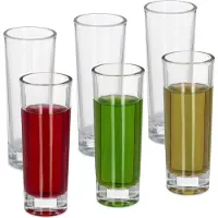 Relaxdays 6x verre à liqueur, Verres à cocktail, Transparent