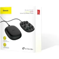 Baseus Wireless Charger Suction Cup Chargeur à ventouse (10 W), Chargeur sans fil, Noir
