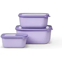 Mepal Set de boîtes de conservation 3 pièces, Boîte de conservation, Violet