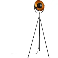 Opviq , lampadaire industriel avec structure métallique, noir et or, 62 x 45 x 160 cm | Douille E27, 40 W max., IP20, câble de 200 cm | Un design élégant pour les intérieurs modernes.