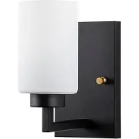Opviq , applique murale avec corps en métal et diffuseur en verre, 10 cm de diamètre, 15 cm de hauteur | 10 x 19 x 23 cm, IP20, E27 max. 40 W | Design élégant noir et blanc pour une ambiance d'hôtel.
