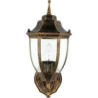 Licht-Erlebnisse Applique murale extérieure Terrasse Maison IP44 Cuivre E27 Verre Aluminium Rustique Applique murale extérieure
