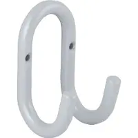 Pohl Crochet pour manteaux Nora largeur 51 mm, hauteur 87 mm, acier aluminium blanc (environ RAL 9006)