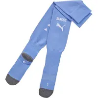 Puma Hommes, Chaussettes de sport, Chaussettes Team SFV Stacked Logo Replica (39 - 42), Bleu