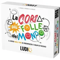 Headup Games & Iceberg Interactive Ludic IT59124 The Craziest Race in the World, Real Time Game of Readiness and Eye Strike IT59124 Fam (2 - 4 Joueur)