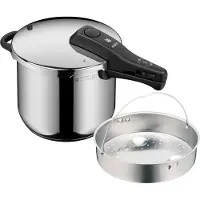 WMF Perfect One Pot Schnellkochtopf mit Dampfgareinsatz, 22 cm, 6,5 Liter 1512001193 4000530725059
