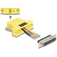 DeLOCK D-Sub 25 Pin Buchse zu RJ45 Buchse Montagesatz gelb