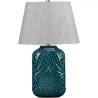 Elstead Lighting Muse Lampe de table E27 Turquoise Gris, Made in UK (E27)